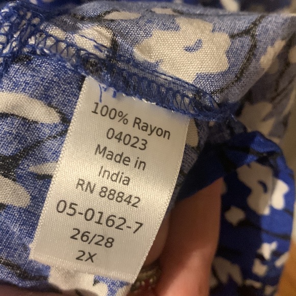 Ellos blue floral dress Size 2X - Picture 4 of 5